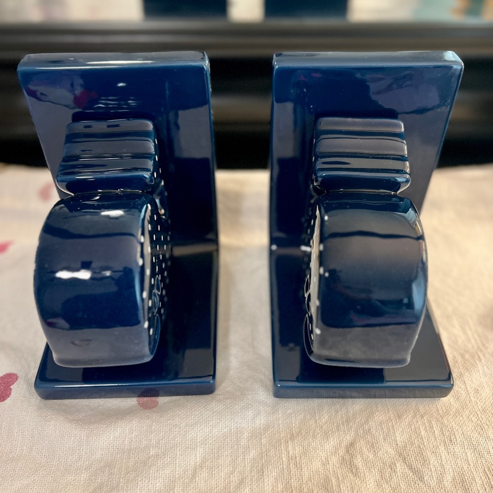 Navy Blue Whale Bookends - Picture 4 of 11